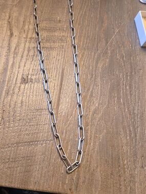 Chunky Silver-Tone Link Necklace